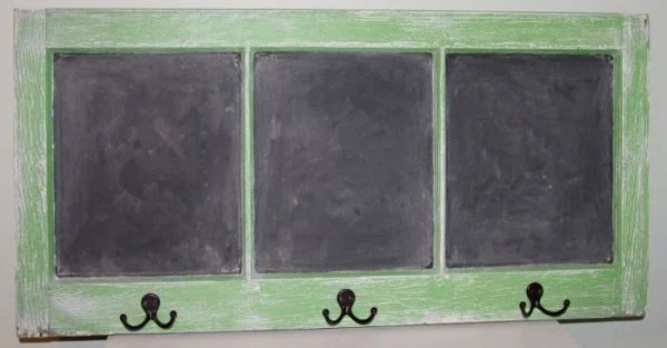 Old Window Panel Coat Rack