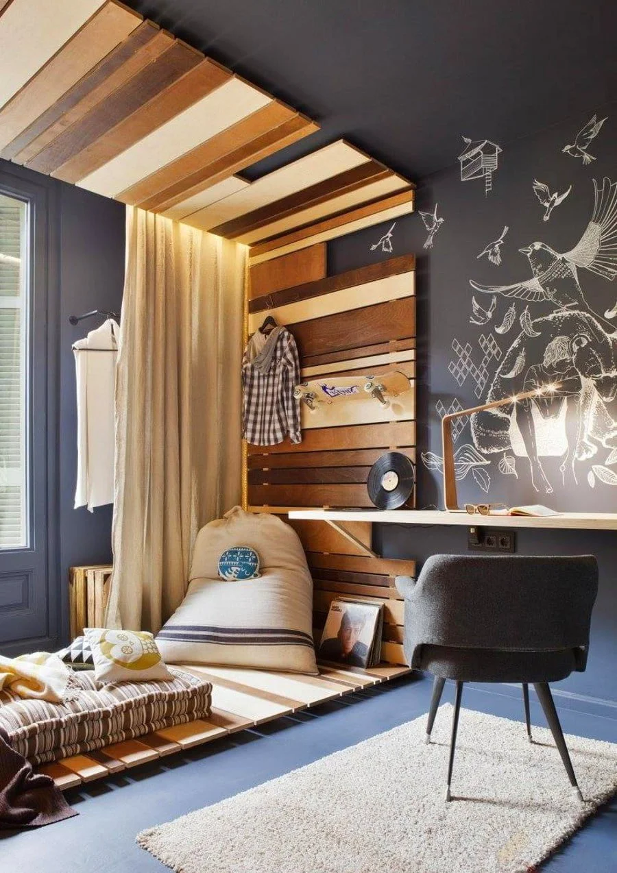 50 Unique Ceiling Design Ideas to Update the Forgotten Wall - Wooden Planks Ceiling Decor