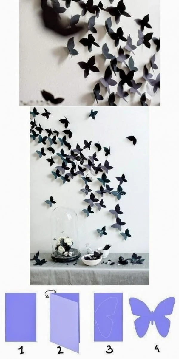 How to make wall art from paper. Cute idea!