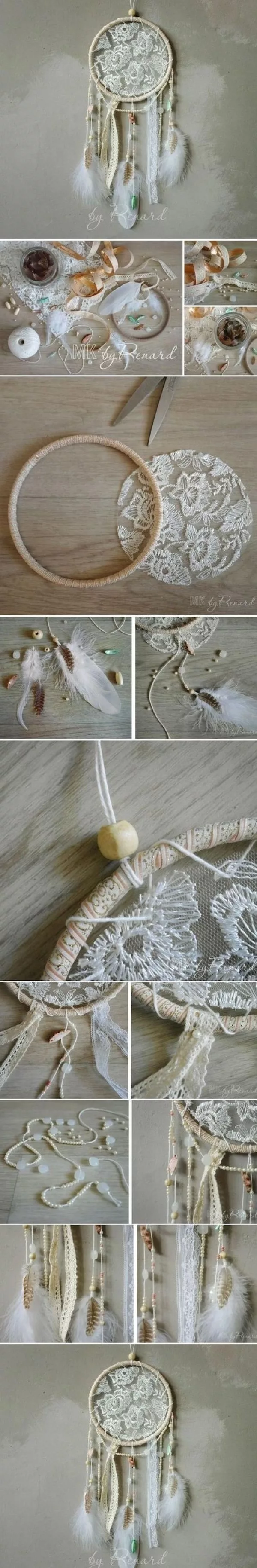 Make your own dreamcatcher for your bedroom. Looks easy enough!