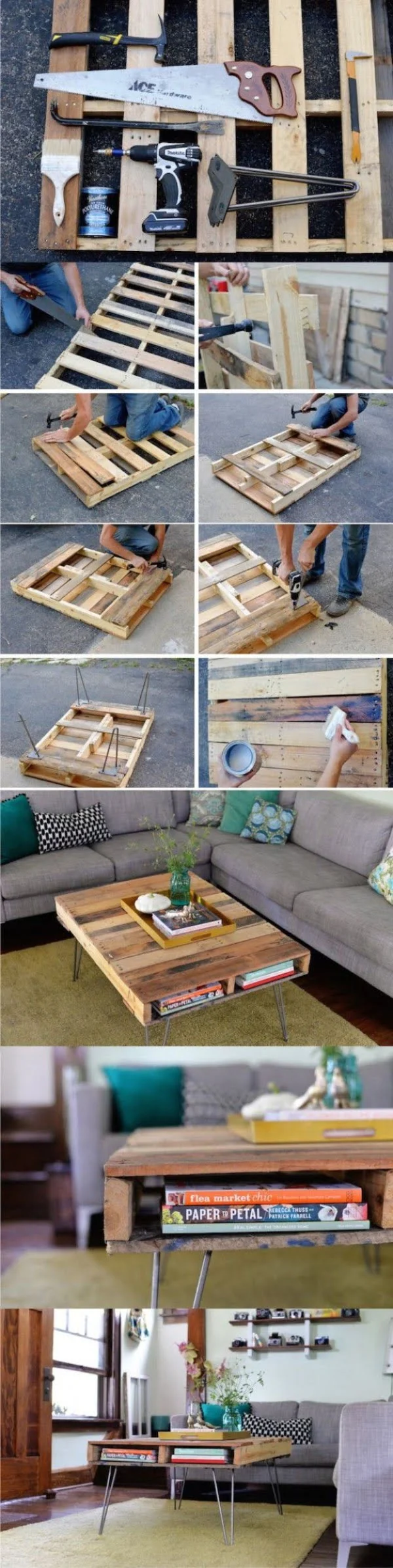 How to make an easy coffee table for your home from pallet wood. Worth a try!