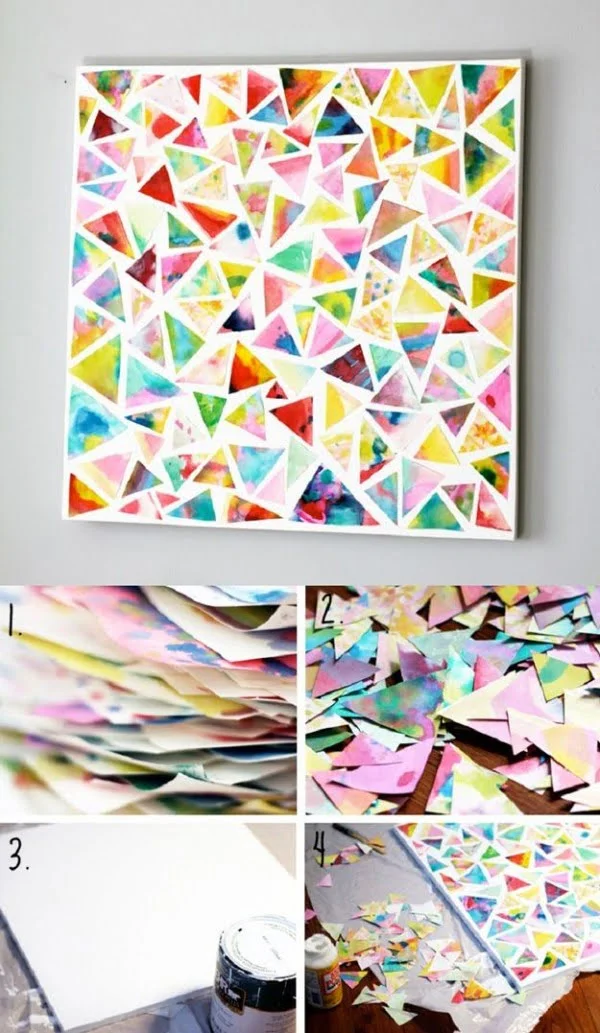 How to make cut and paste wall art. Looks so easy!