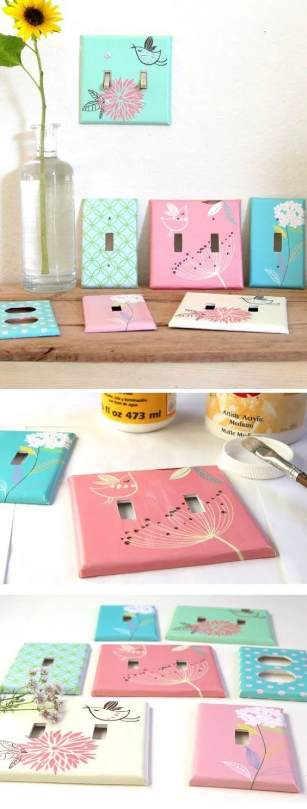 How to make neat designer light switch plates. Worth a try!