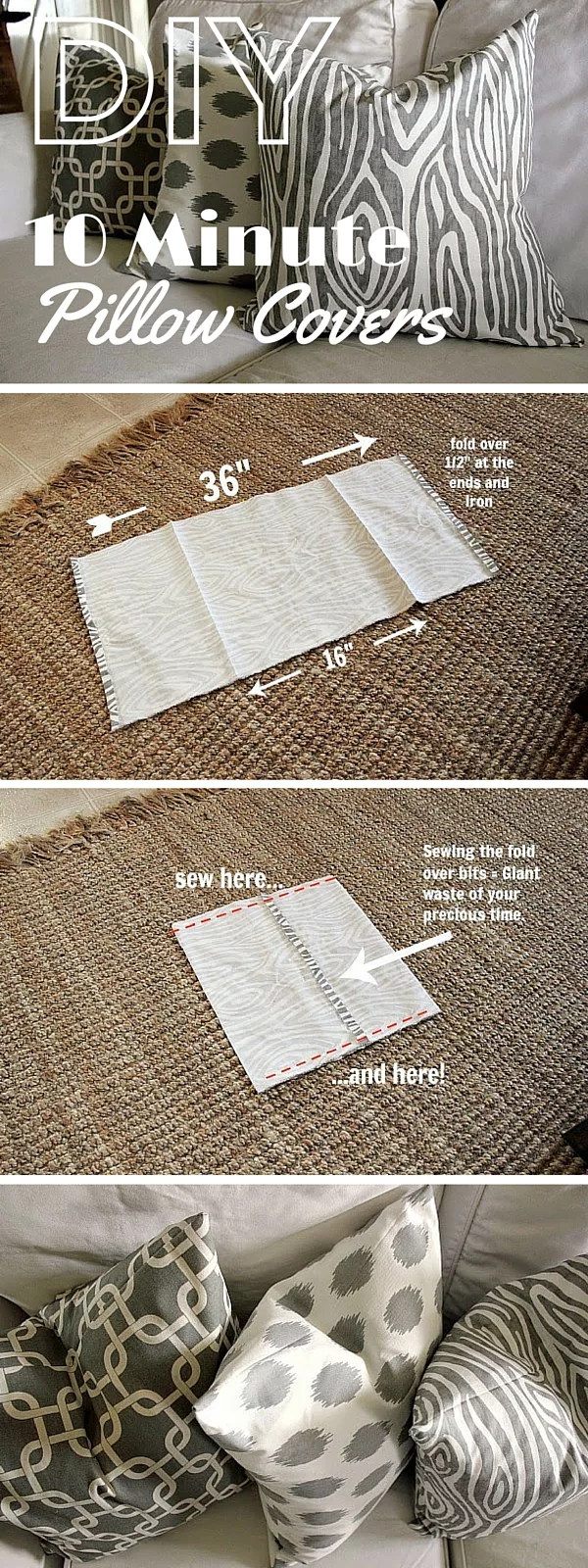 10 Minute Pillow Covers