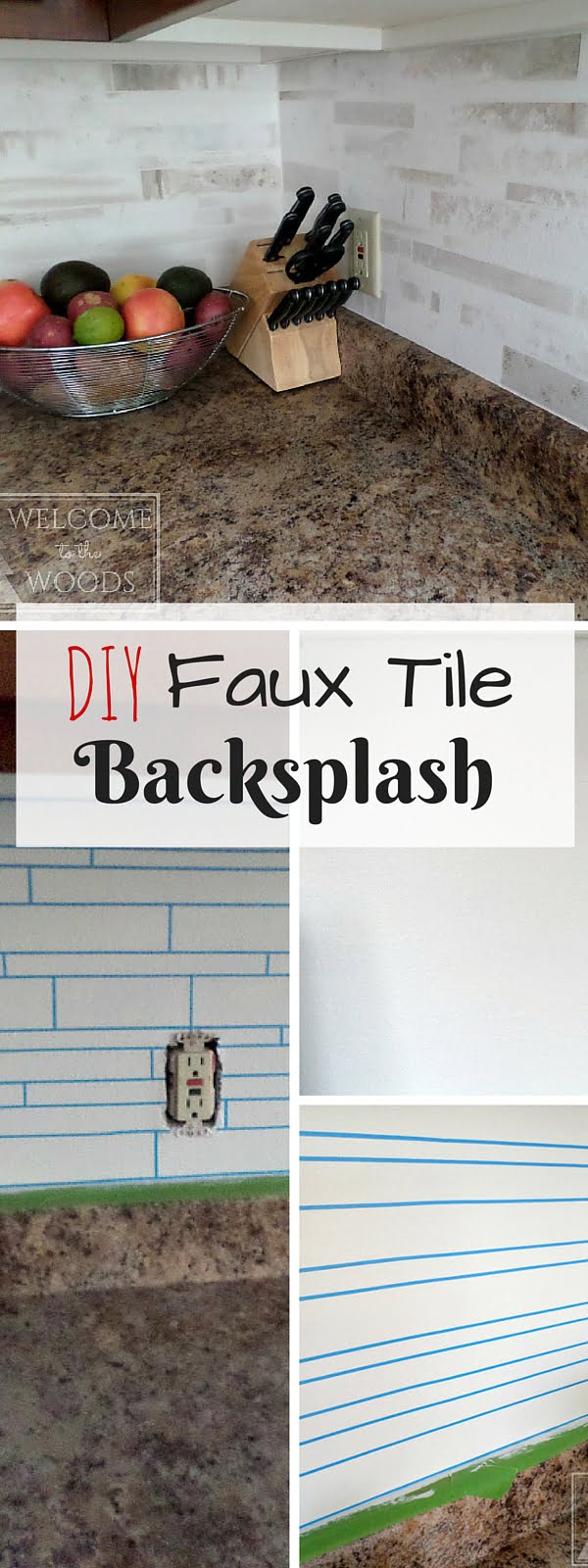  Faux Tile Backsplash 