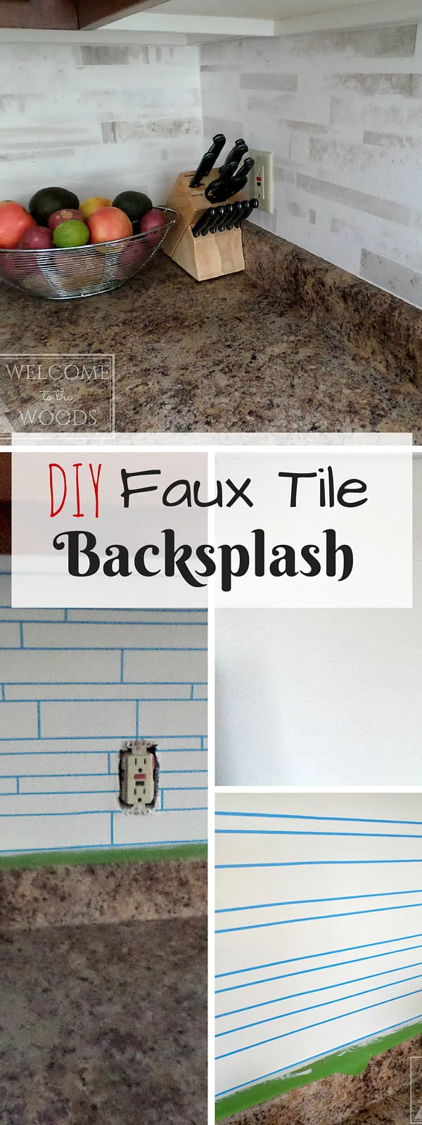Faux Tile Backsplash