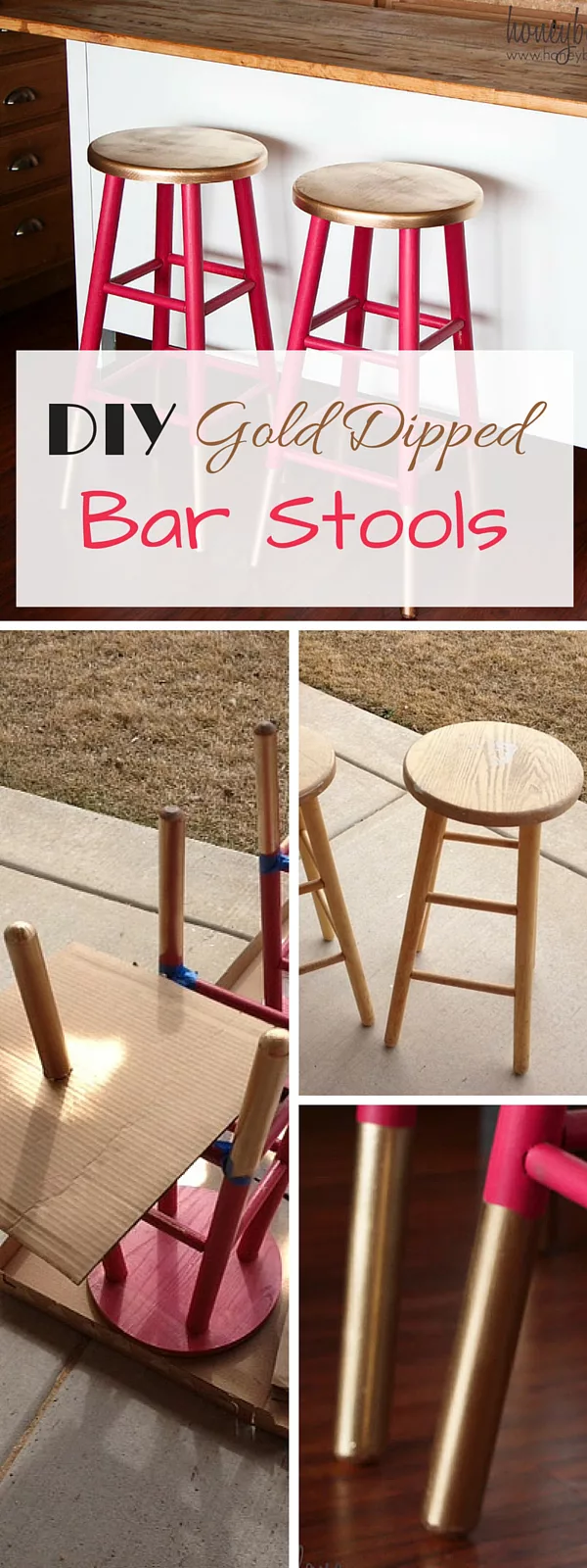 Gold Dipped Stools