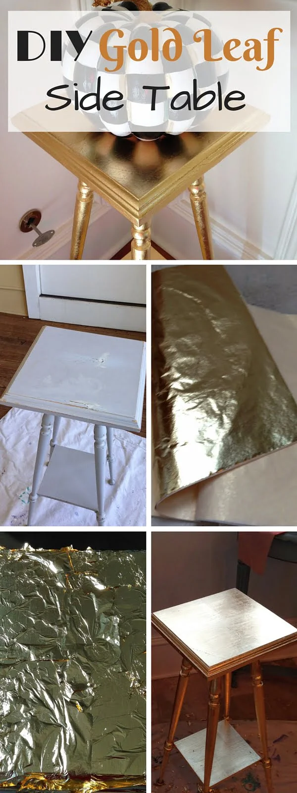 Gold Leaf Side Table