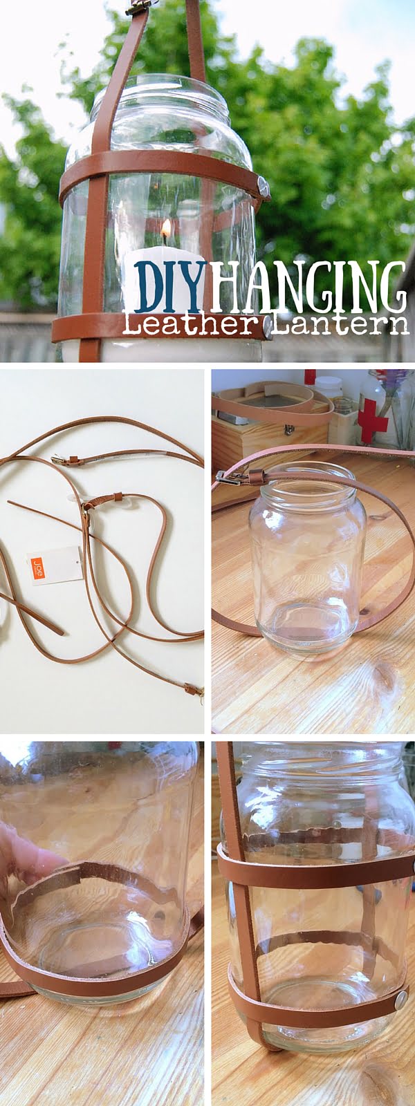 Check out the tutorial: #DIY Leather Hanging Lantern #crafts #homedecor
