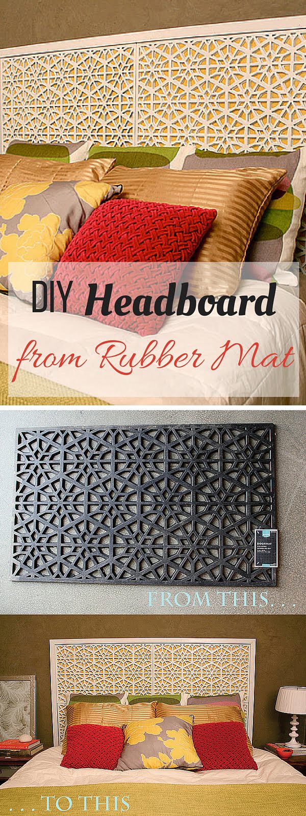 #DIY Rubber Mat Headboard