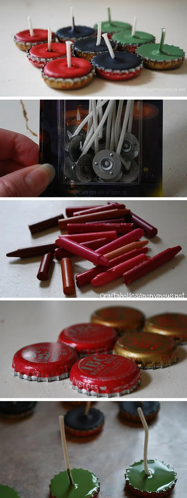 Check out the tutorial: DIY Bottle Cap Candles  