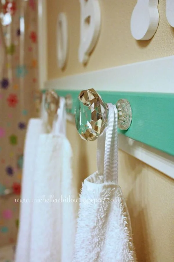 DIY Bathroom Towel Hooks