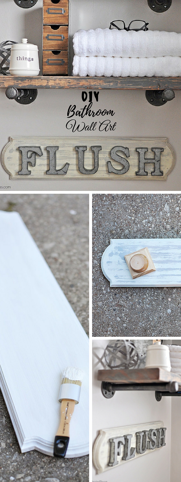 #DIY Bathroom Wall Art #bathroomdecor