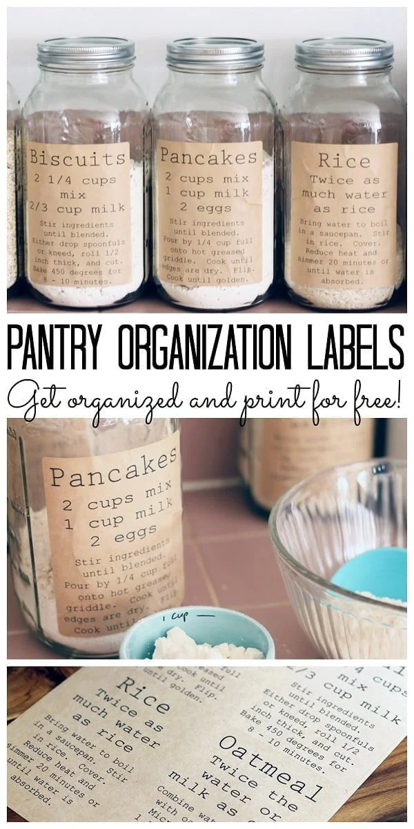easy but very attractive pantry organization jar labels. Worth a try!