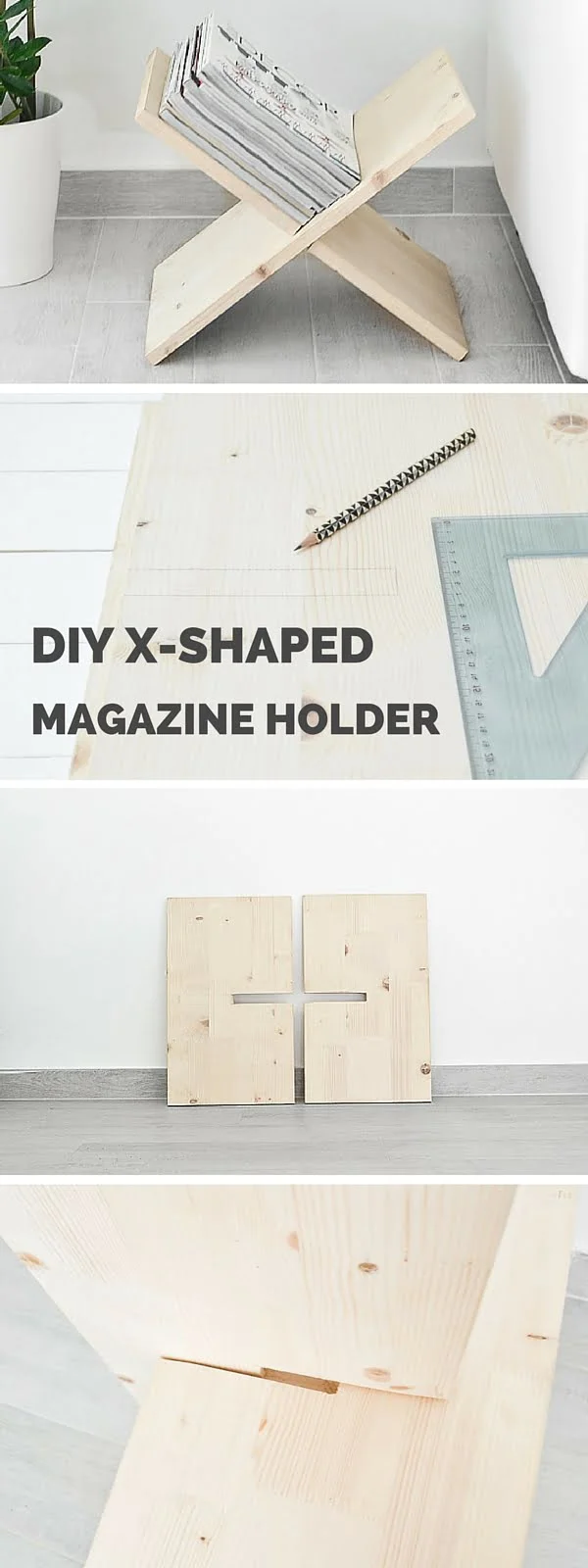 How to make a X-Shaped Magazine Holder. Looks great!
