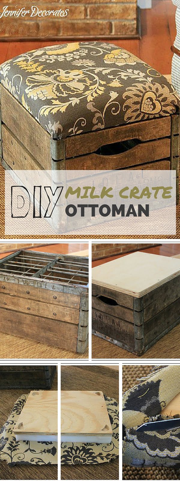  Milk Crate Ottoman   