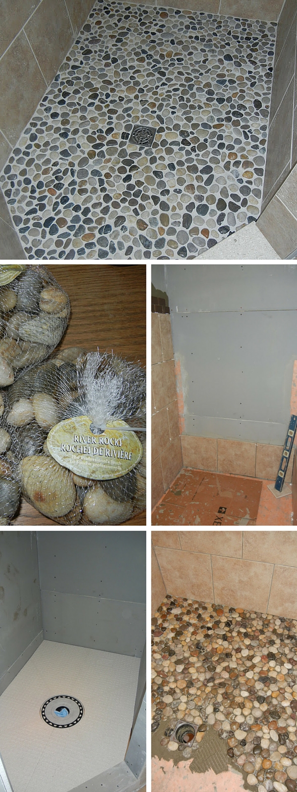 #DIY Pebble Tiling #bathroomdecor