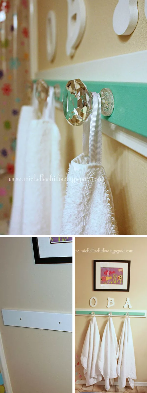 How to make vintage towel hooks for bathroom decor