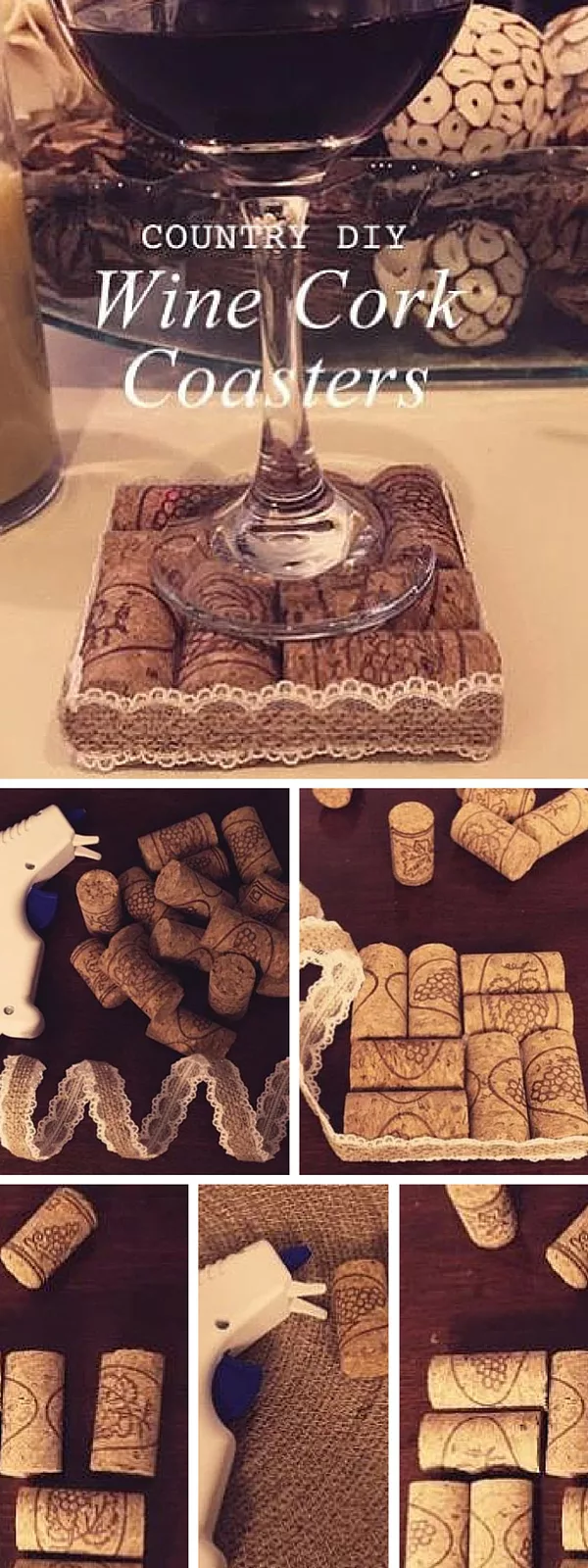 Check out the tutorial:  Wine Cork Coasters 
