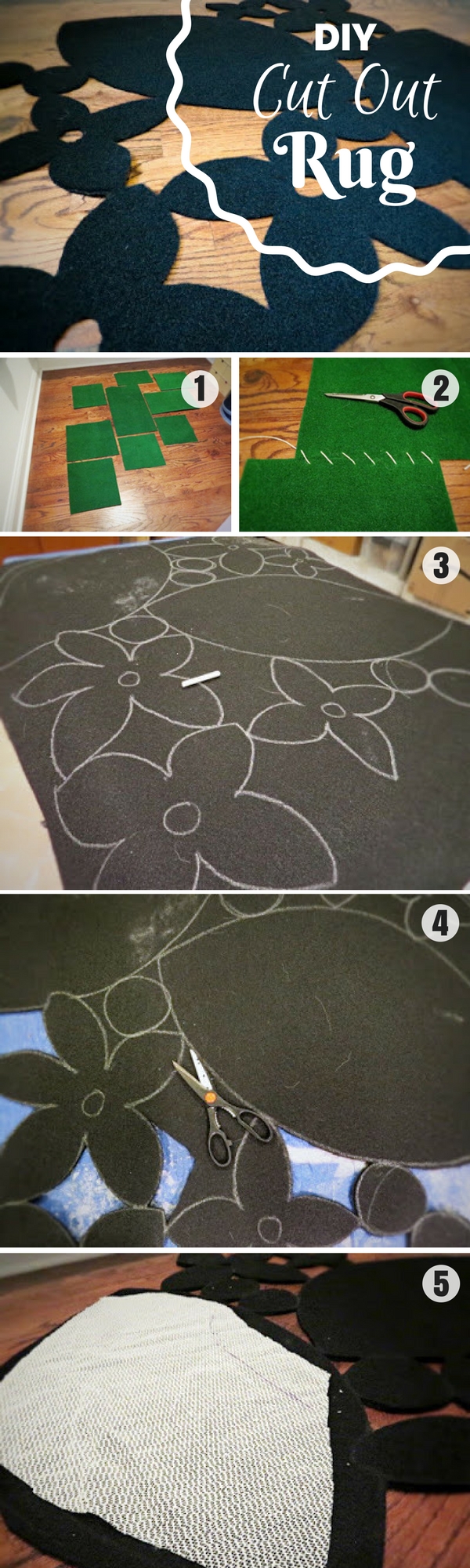 Check out how to make your own DIY cut out rug