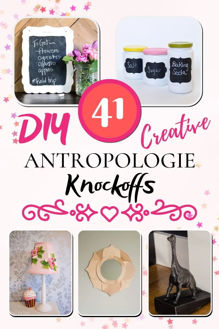 Anthropologie has some great home decor accessories but they can be quite expensive. Here's a list of 41 creative DIY Anthropologie knockoff tutorials to help you save! #homedecor #DIY