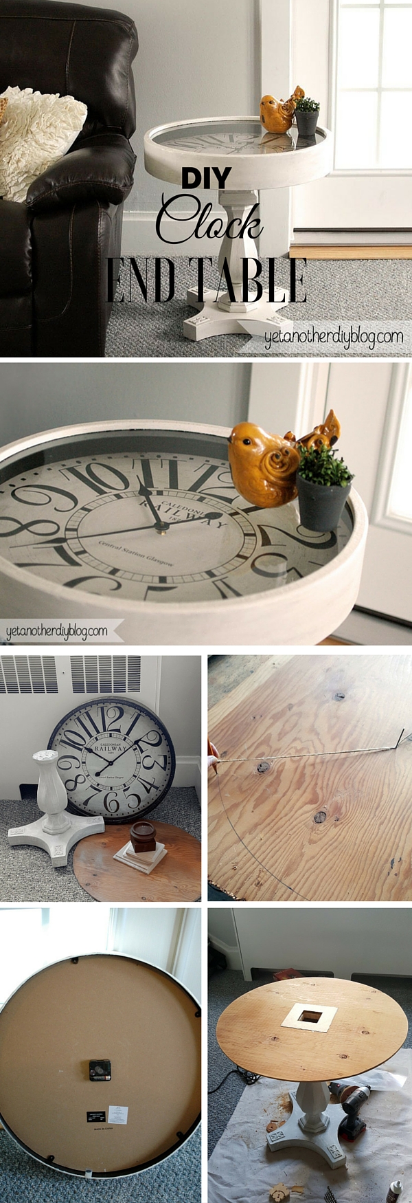 How to make #DIY Clock End Table