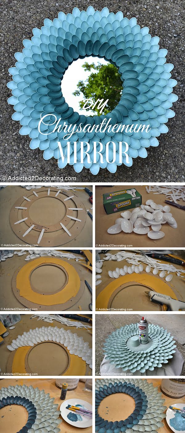 How to make  Decorative Chrysanthemum Mirror 