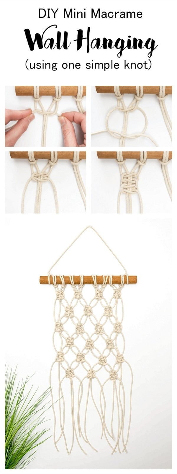 Check out this easy idea on how to make  mini macrame wall hanging for living room    