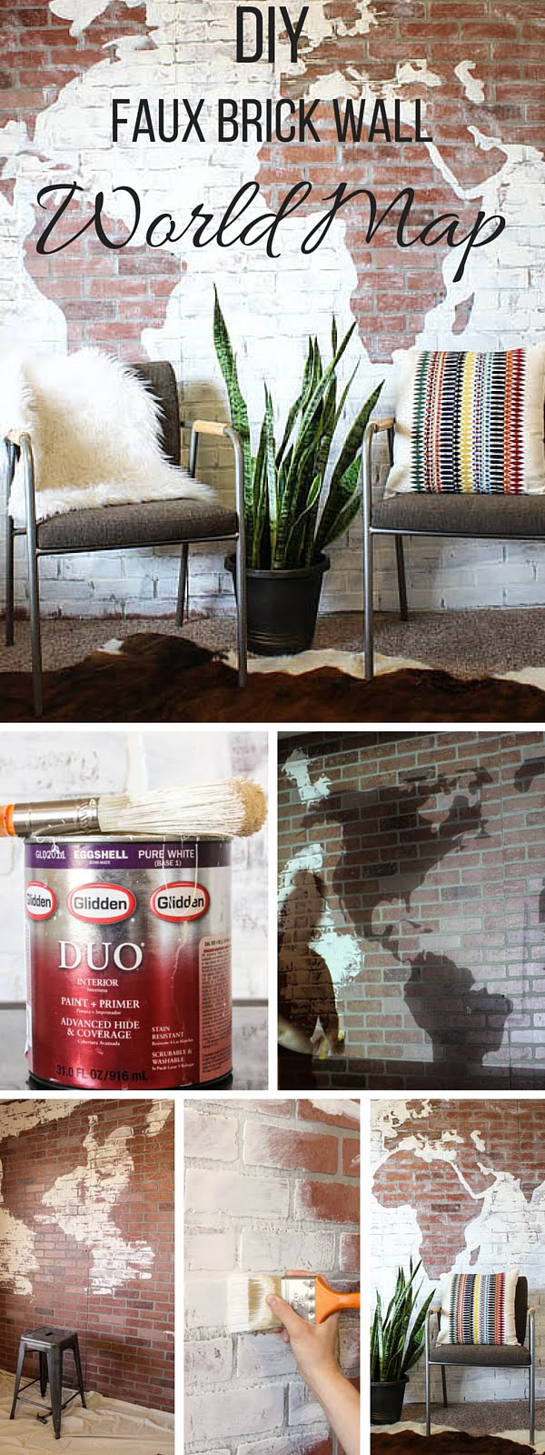 Check out the tutorial:  Faux Brick Wall World Map  