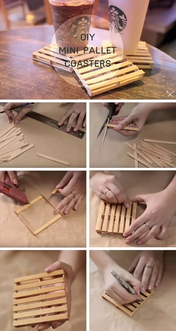How to make Mini Pallet Coasters