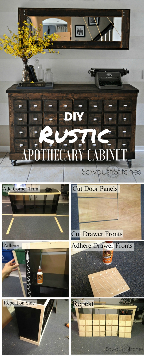How to make #DIY Rustic Apothecary Cabinet