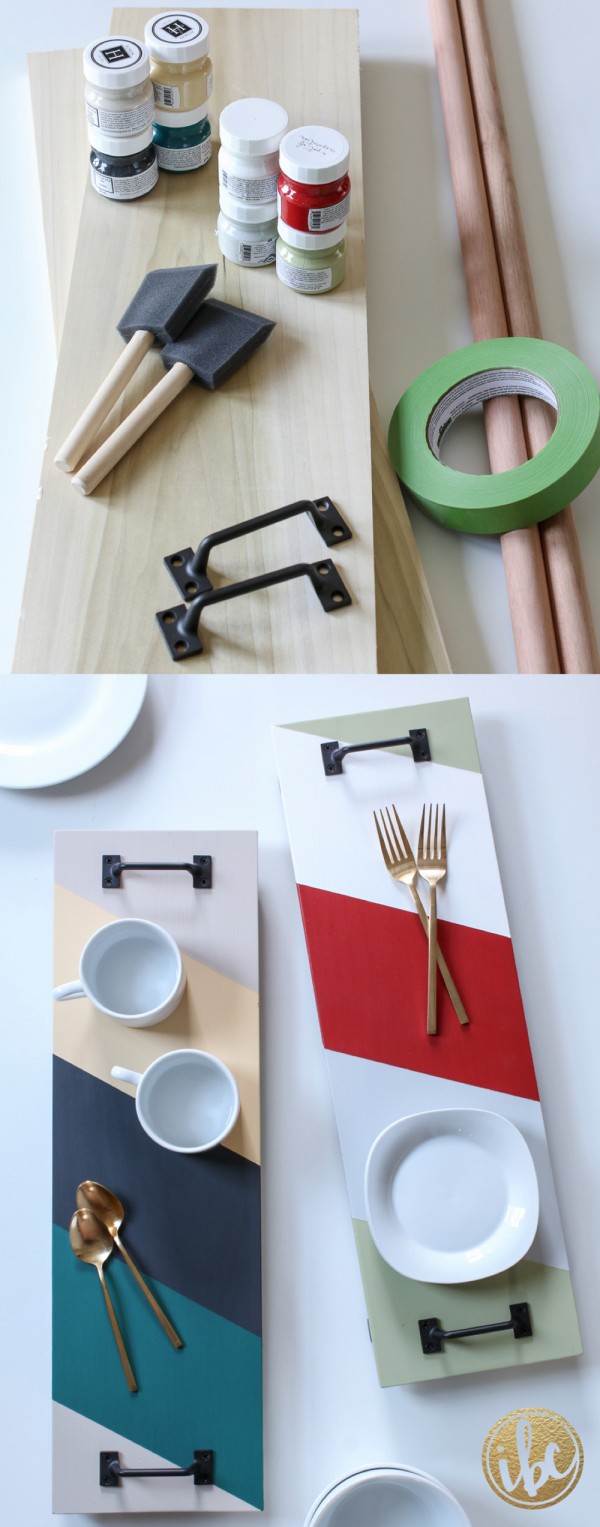 How to make a #DIY serving tray #organization