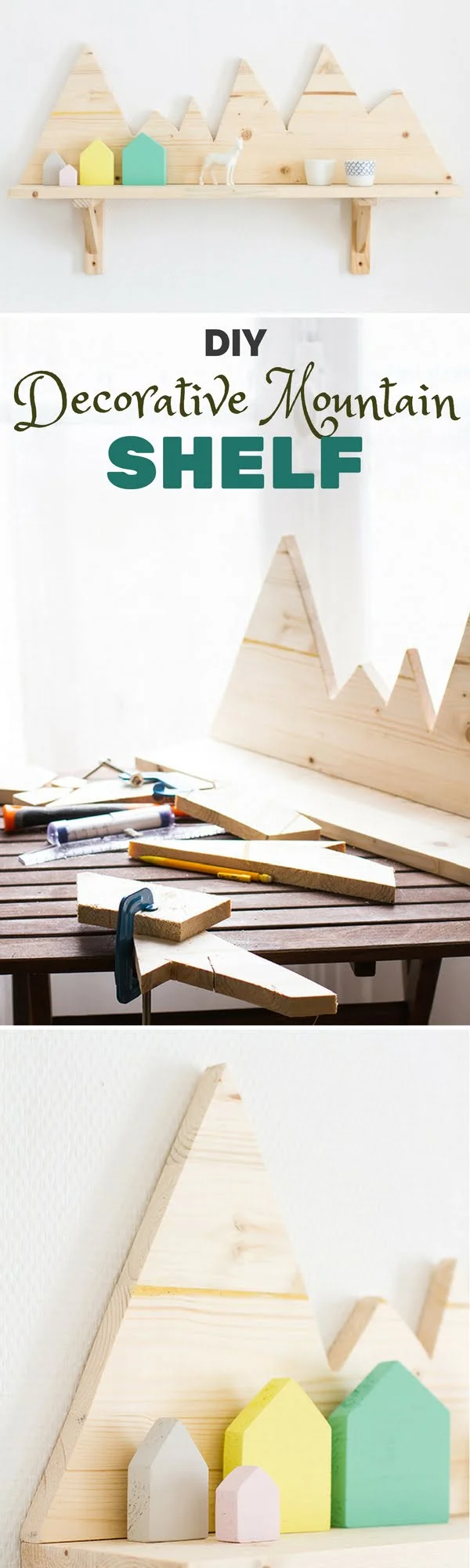 Check out the tutorial:  Decorative Mountain Shelf