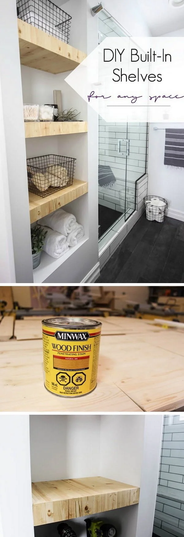 Check out how to make a  built-in shelf  