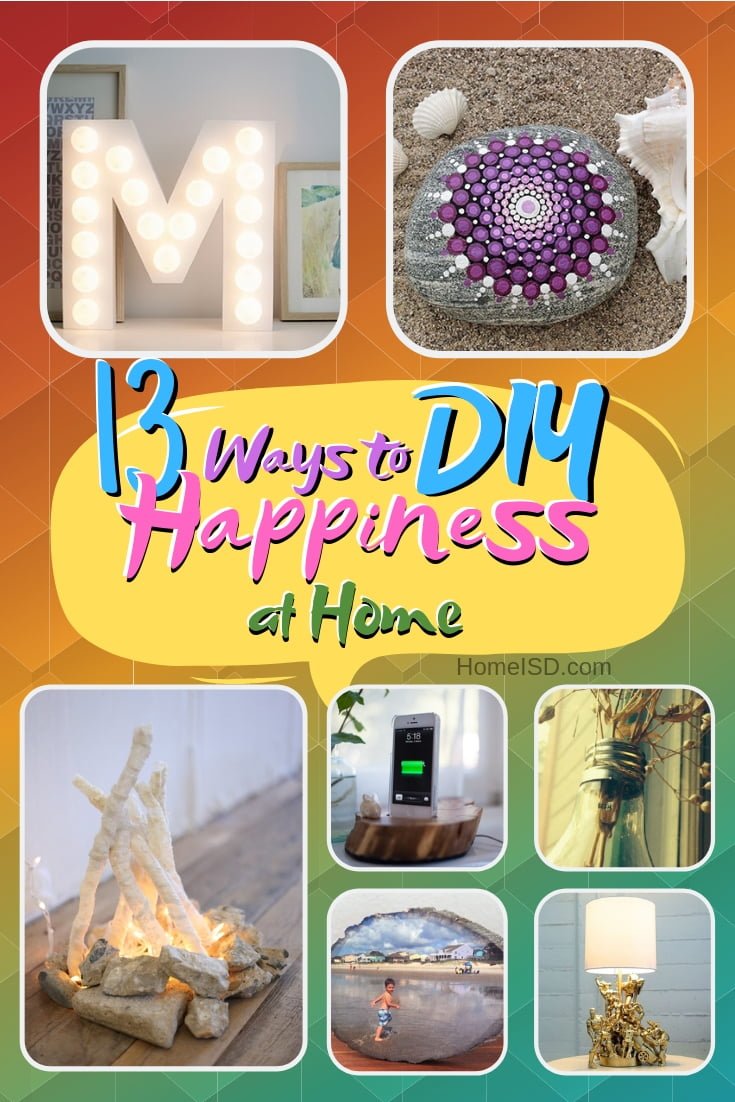 If it doesn't make you then why DIY? These are 13 great projects that will make your home a happy place! A list worth saving! #DIY #homedecor #crafts