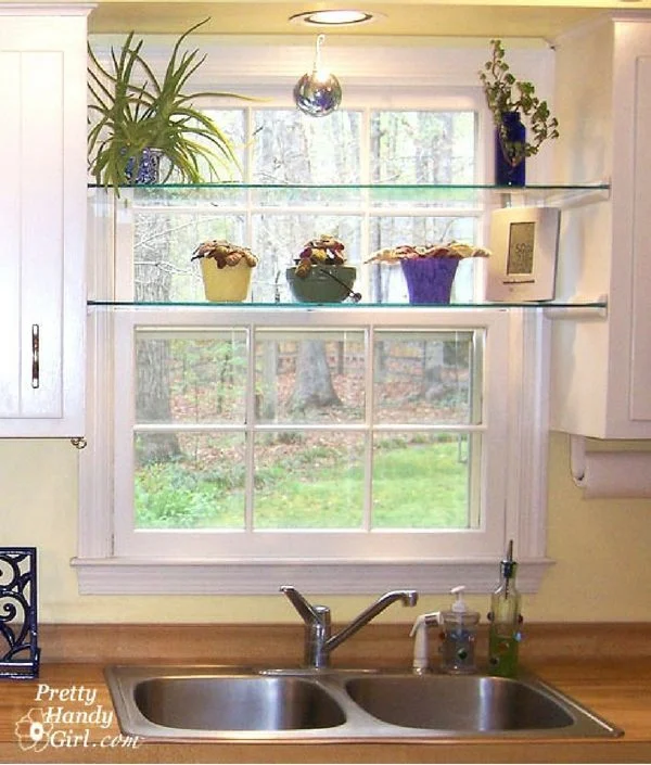 Check out the tutorial:  Glass Window Shelves @industrystandarddesign