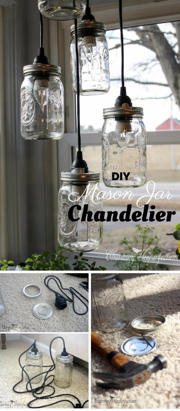 Mason Jar Chandelier