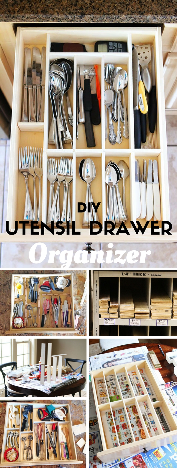 How to make #DIY Kiychen Utensil- Drawer Organizer