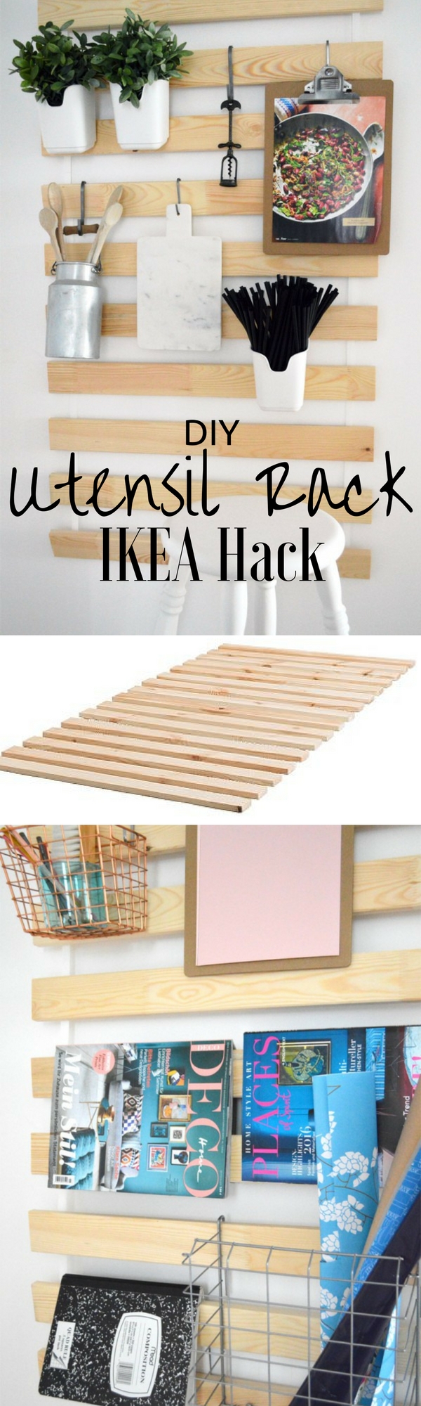 How to make #DIY Utensil Rack IKEA Hack