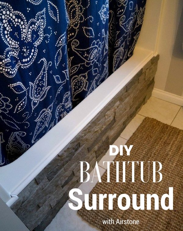  Bathrub Surround with Airstone for rustic bathroom decor 