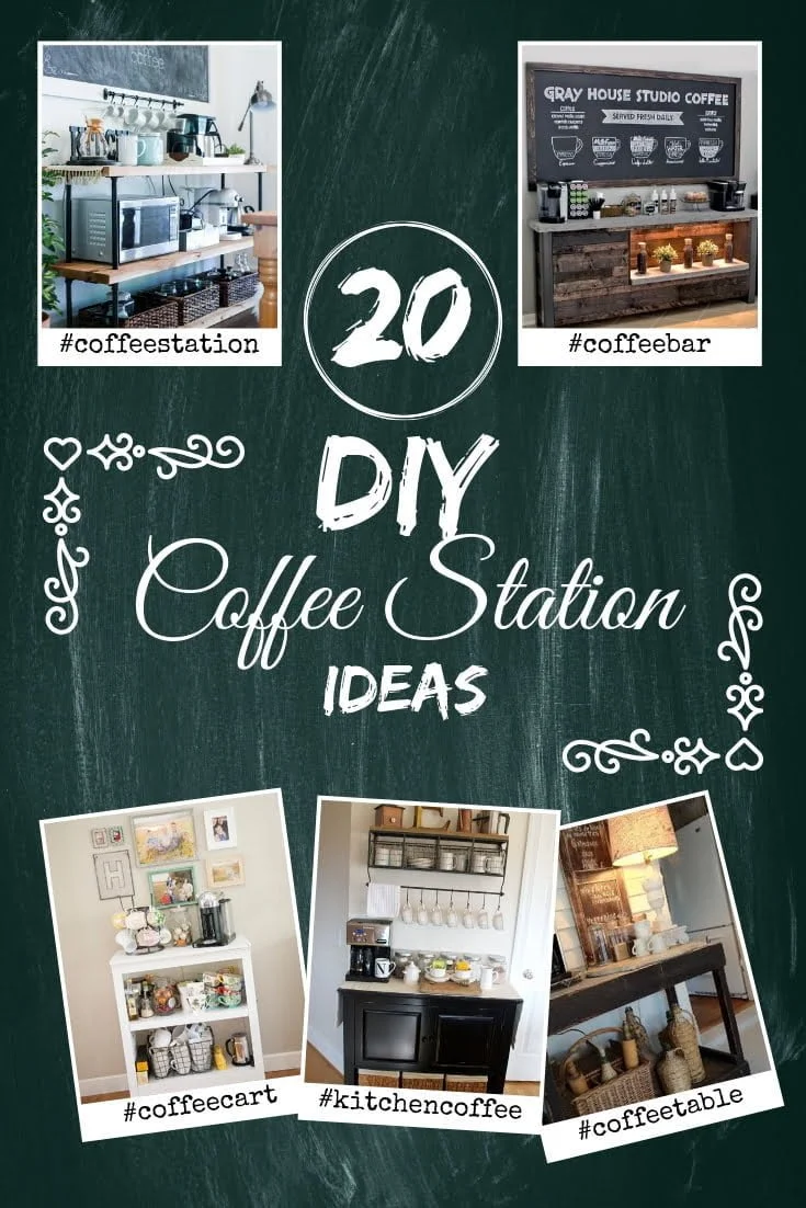 Everyone needs a coffee station at home. And here's how you can build one in one of these 15 easy DIY ways. Great list! #homedecor #DIY