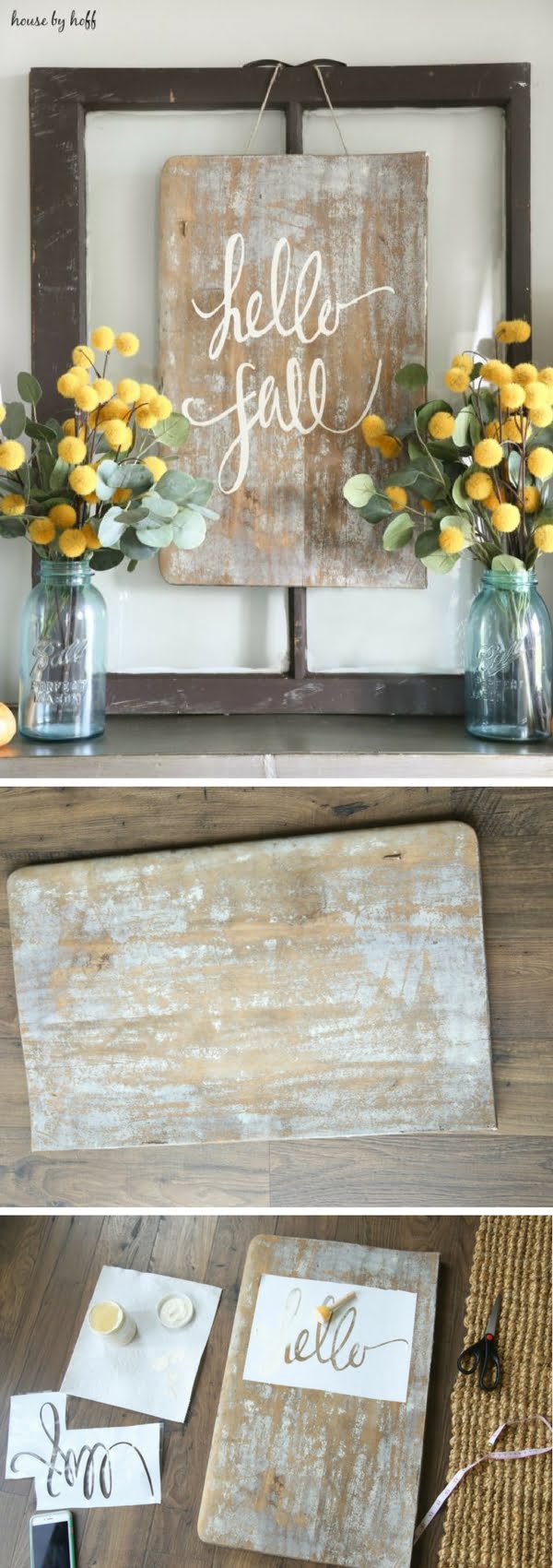 Check out how to make an easy DIY Fall Sign for farmhouse style