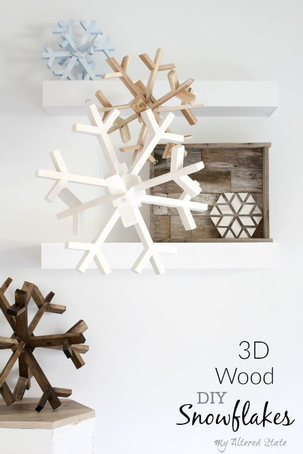 Check out how to make a DIY 3D Wood Snowflake