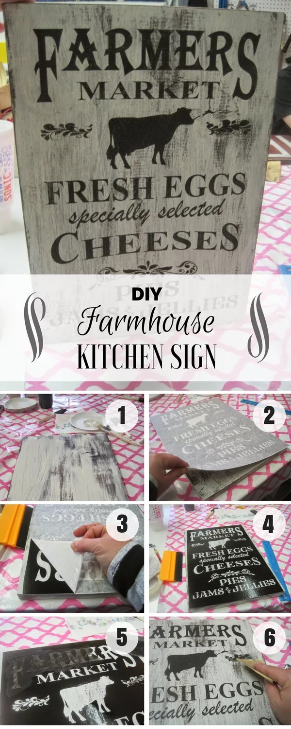 17 Fab DIY Farmhouse Signs You Can Make Yourself - Check out how to make an easy DIY Farmhouse Kitchen Sign