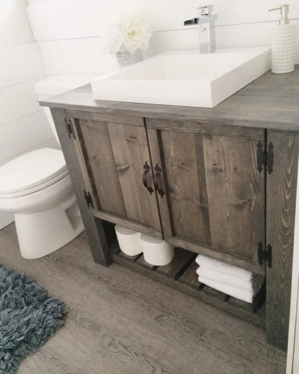 rustic bathroom vanity cabinet