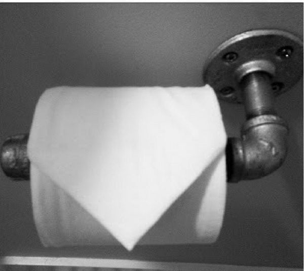 How to make a quick and easy  industrial toilet paper holder 