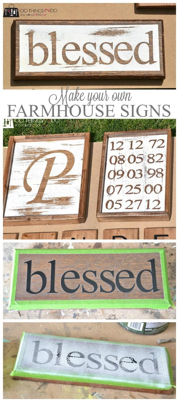 17 Fab DIY Farmhouse Signs You Can Make Yourself - Check out how to make your own easy DIY farmhouse signs