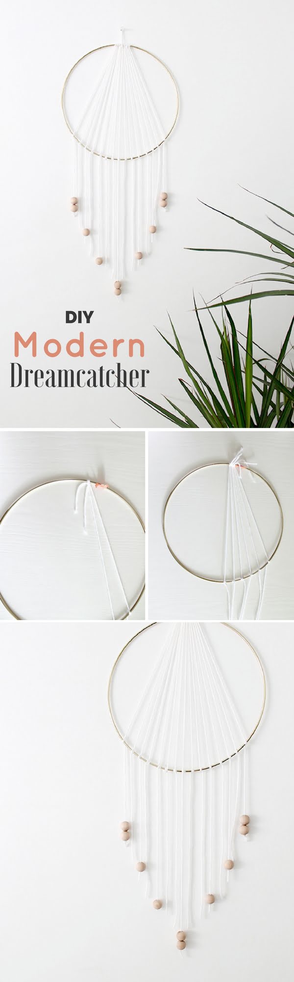 16 Beautiful DIY Bedroom Decor Ideas That Will Inspire You - Check out how to make a very easy DIY Modern Dreamcatcher for bedroom decor