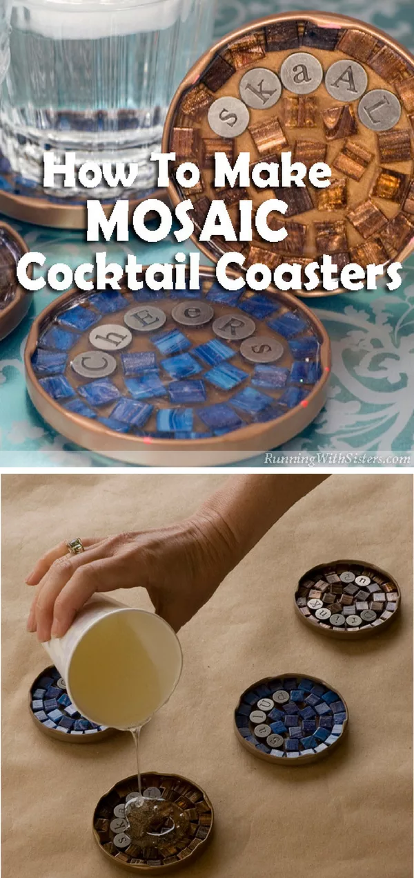 30 Stunning DIY Mosaic Craft Projects for Easy Home Decor - Check out how to make easy DIY Mosaic Coasters