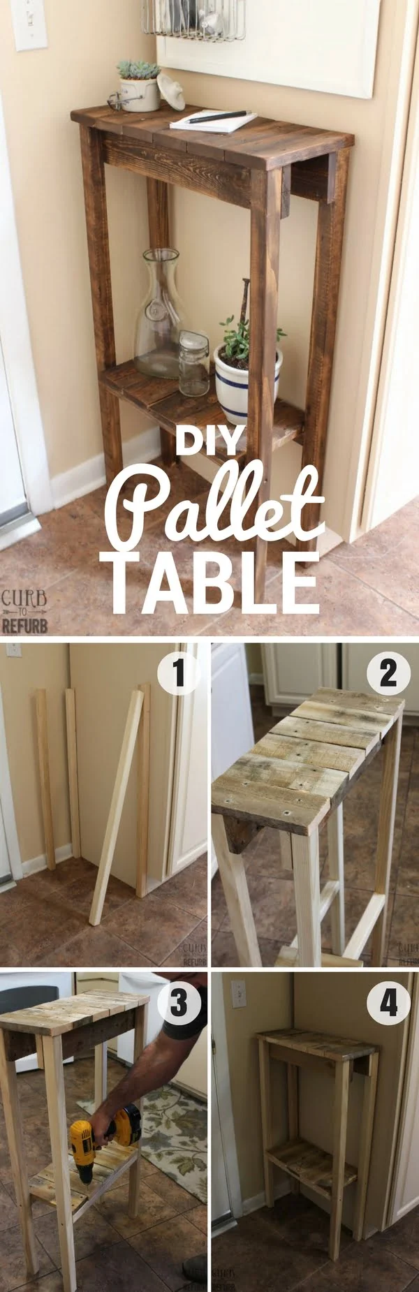 Check out how to build this easy DIY Pallet Table